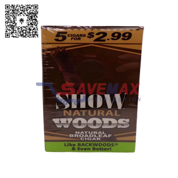 SHOW WOODS CIGAR NATURAL 5F2.99  8/5 CT