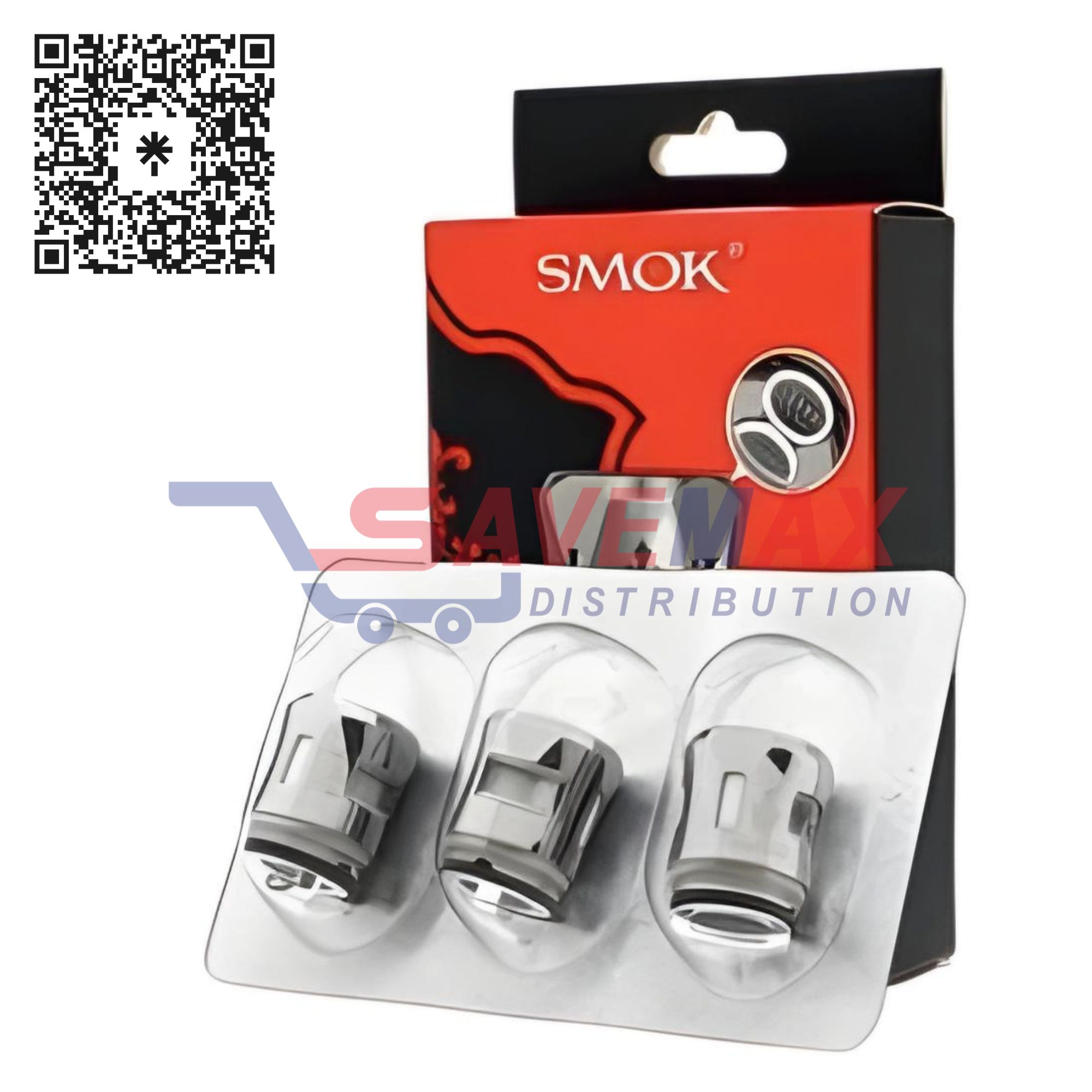 S05931 SMOK V12 PRINCE DUAL MESH 0.2 COILS 3CT - Image 1