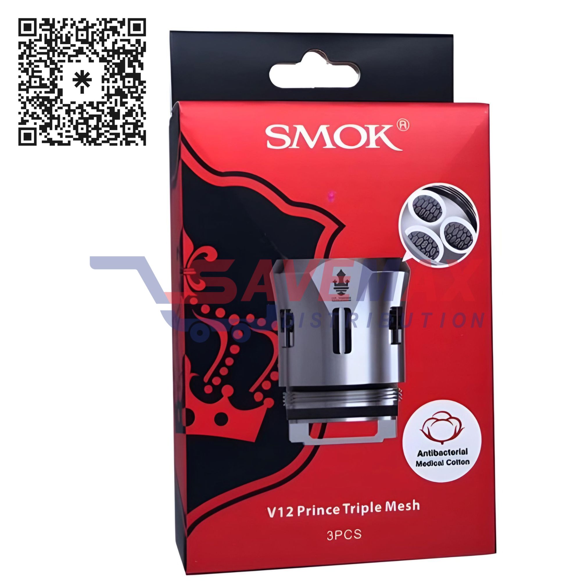 S05932 SMOK V12 PRINCE TRIPLE MESH 0.15 COILS 3CT - Image 1