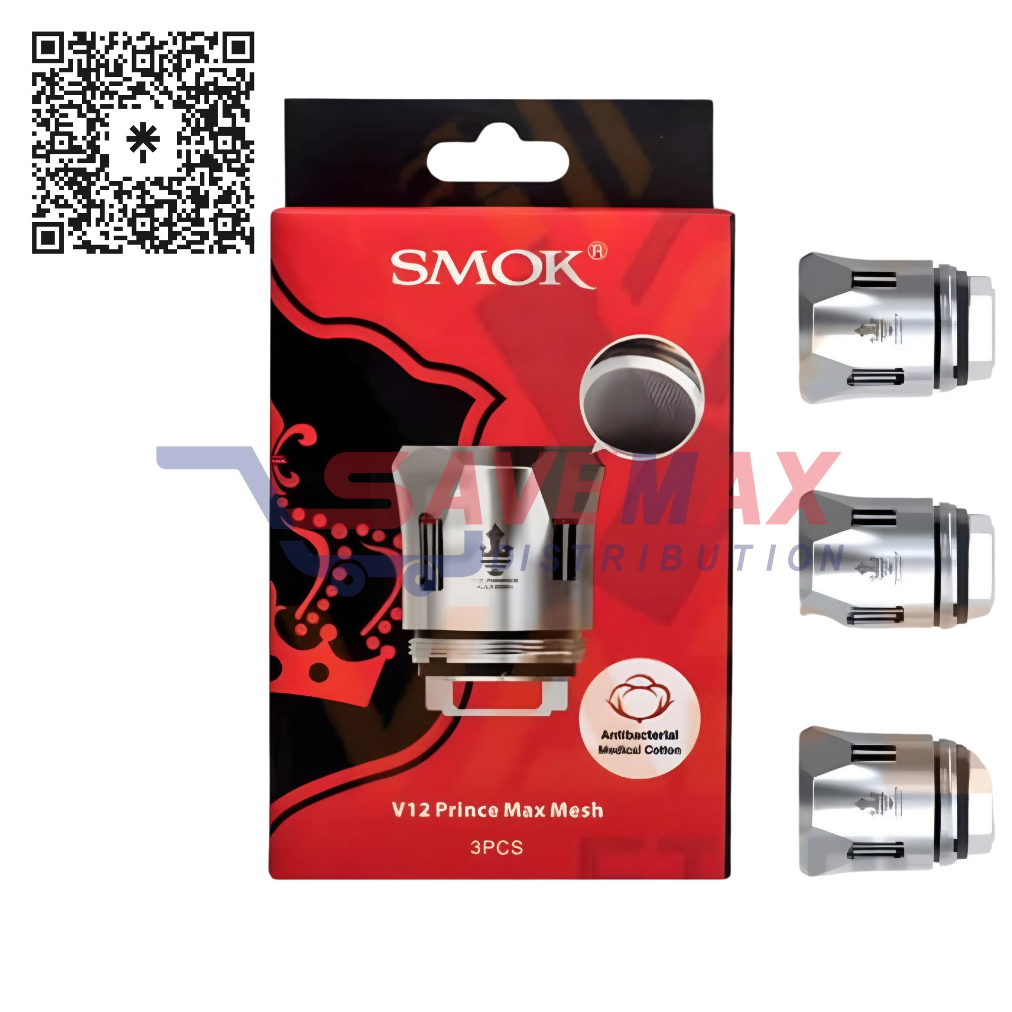 S05933 SMOK V12 PRINCE MAX MESH 0.17 COILS 3CT - Image 1