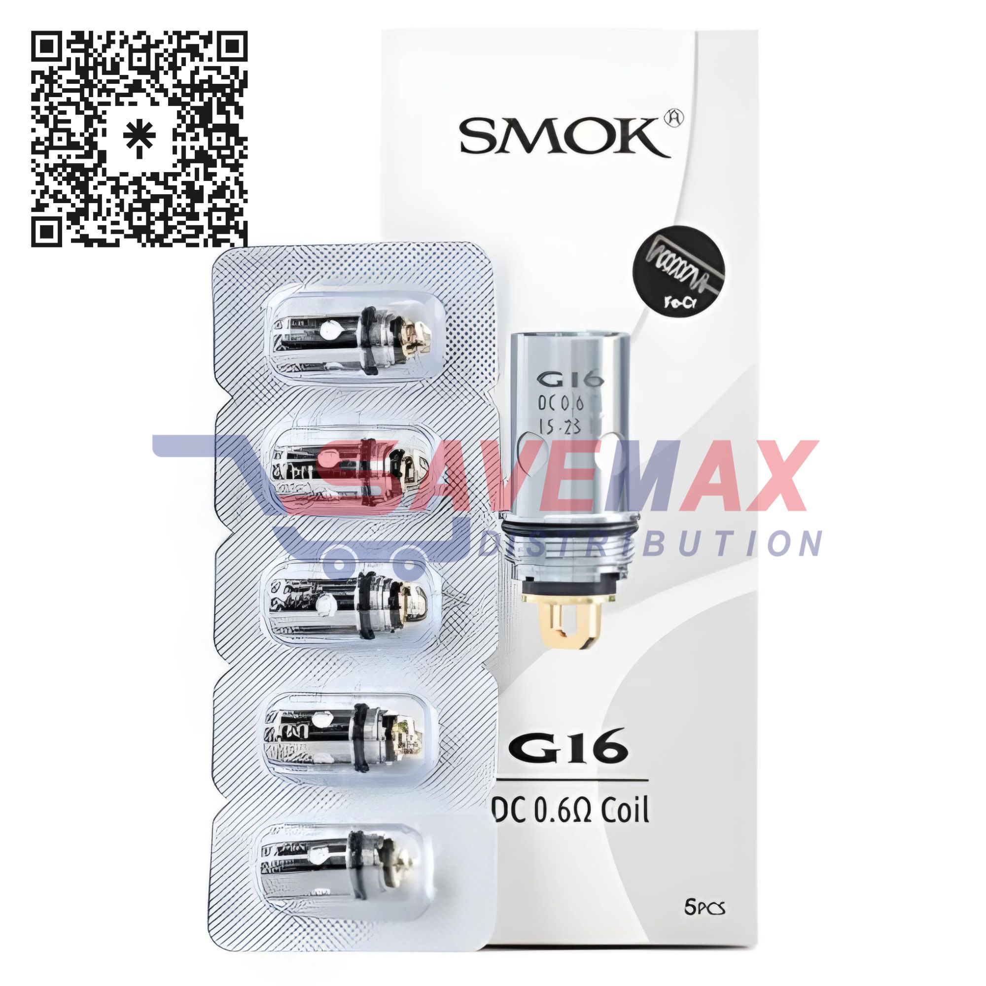 S06151 SMOK G16 DC 0.6 COILS 5CT - Image 1