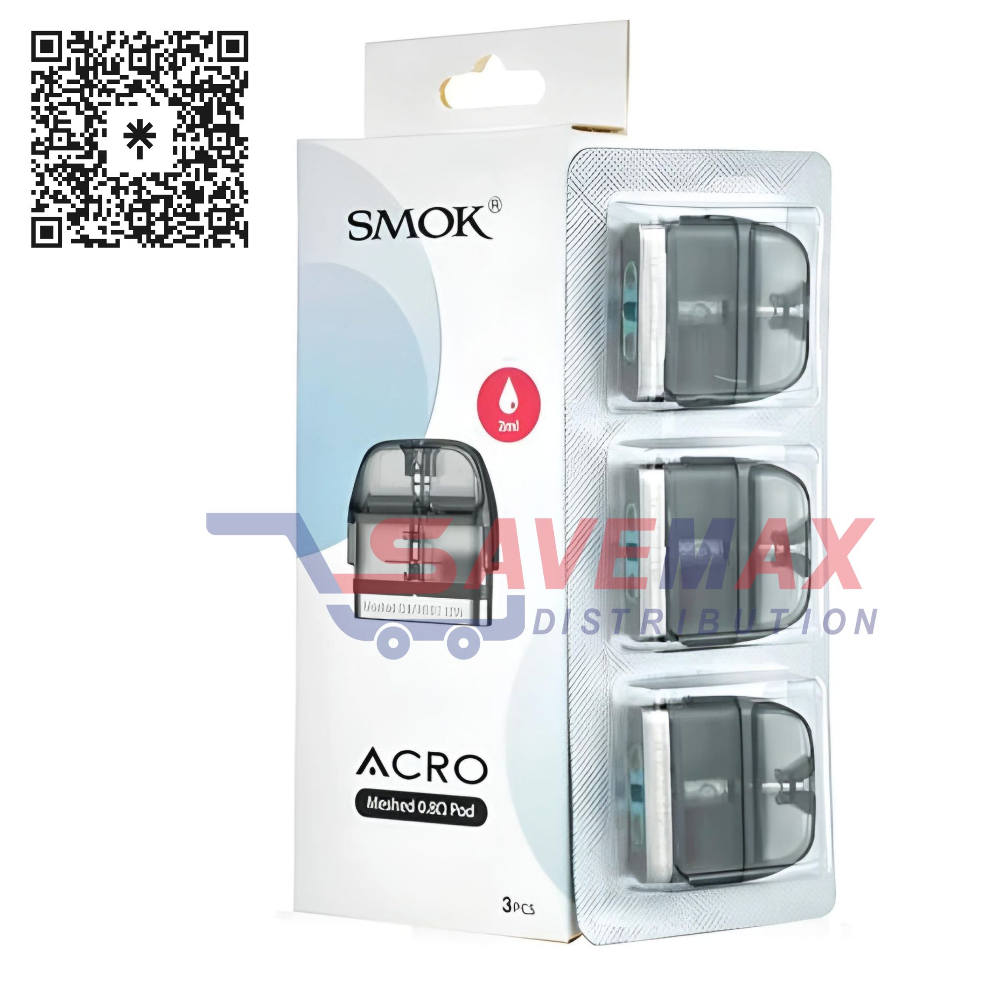 S06165 SMOK ACRO DC 0.6 MTL POD 3CT - Image 1