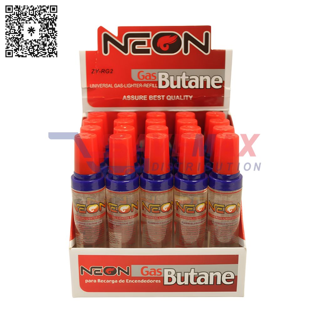 S06287 (2) NEON UNIVERSAL GAS LIGHTER REFILL 20CT - Image 1