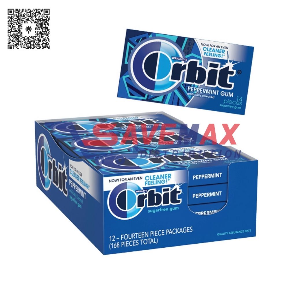 S06569 ORBIT GUM PEPPERMINT 12CT - Image 1