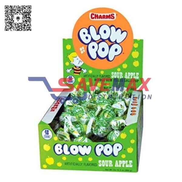 BLOW POP SOUR APPLE 48CT