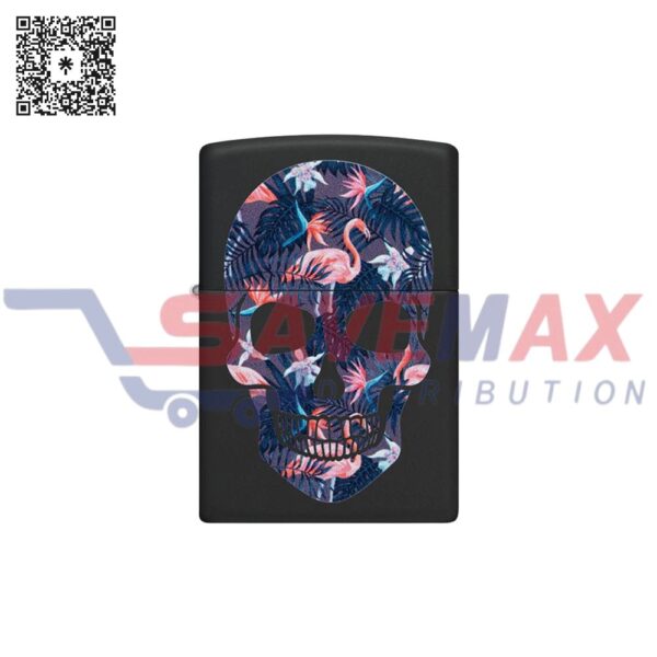 ZIPPO LIGHTER FLAMINGO SKULL DESIGN 49771
