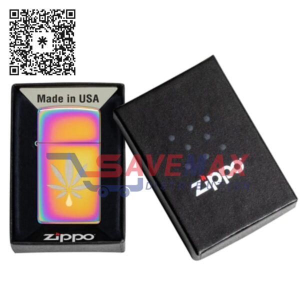 ZIPPO LIGHTER 20493 CANNABIS LEAF DESIGN 48670