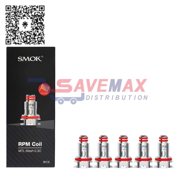 SMOK RPM MTL MESH 0.3 COILS 5CT