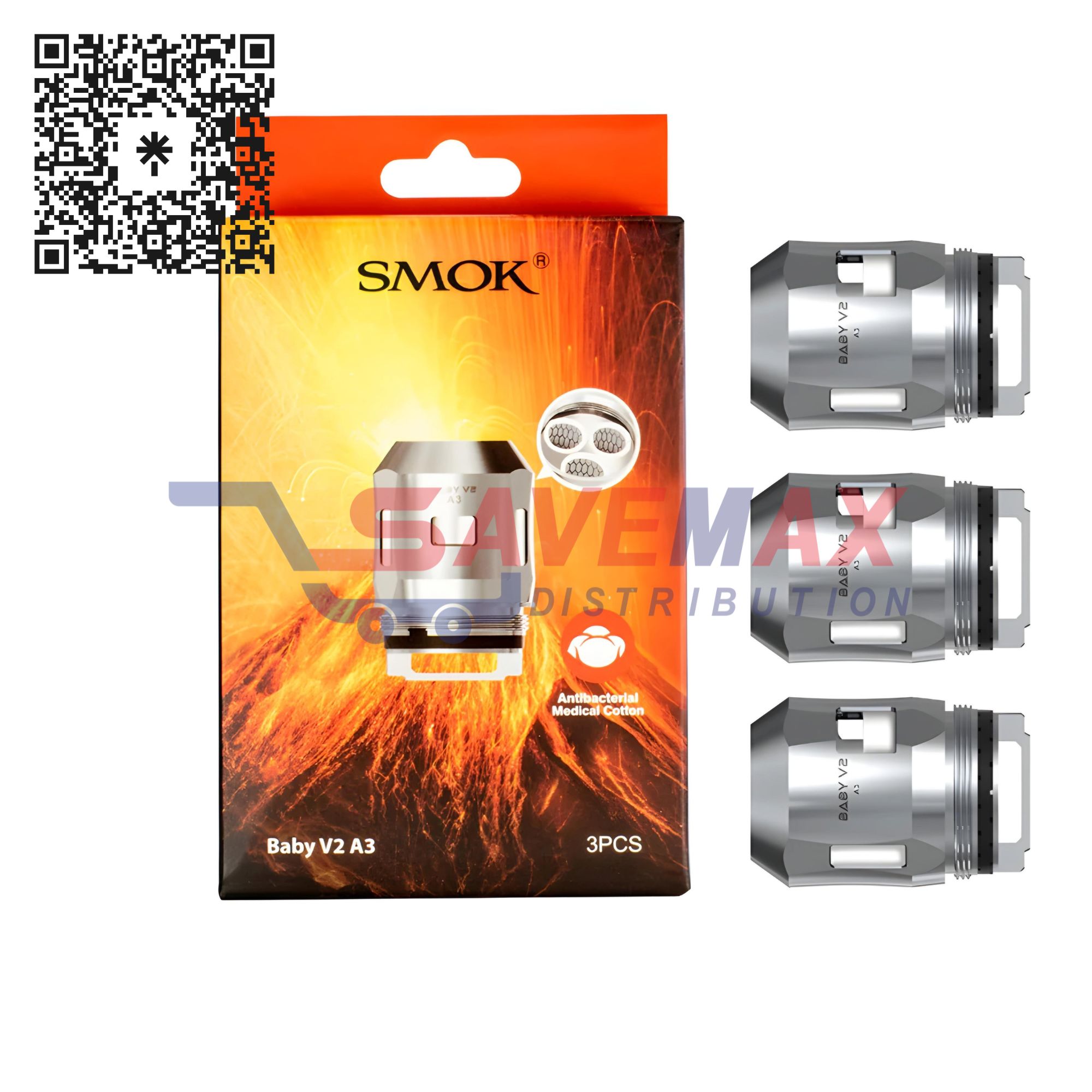 S07256 SMOK BABY V2-K1N 0.2 COILS 3CT - Image 1
