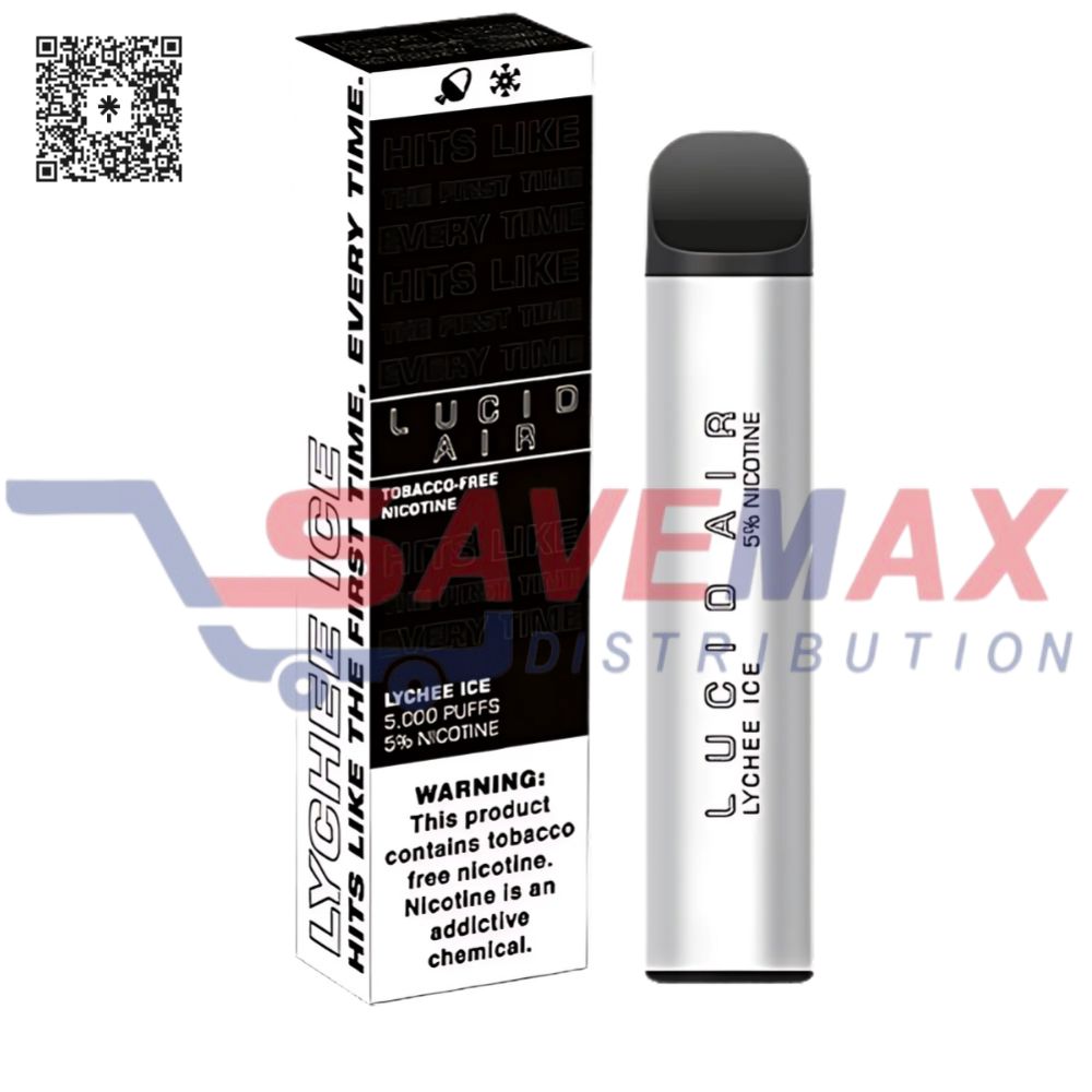 S07299 LUCID AIR LYCHEE ICE 5000 PUFFS 10CT - Image 1
