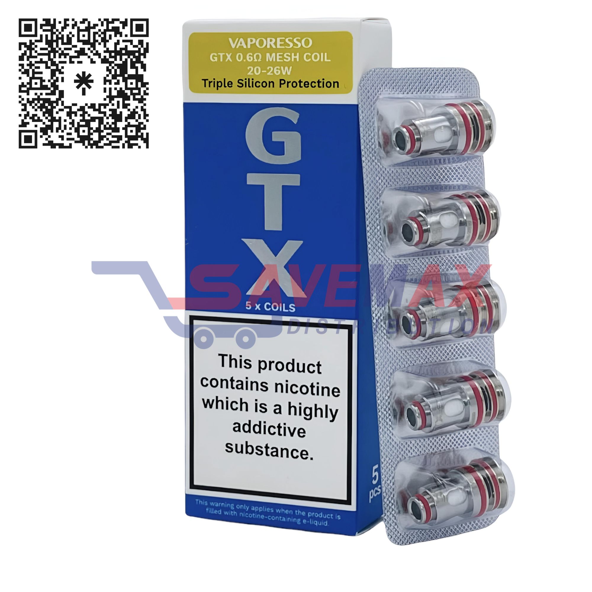 S07315 VAPORESSO GTX 0.6 MESH COIL 5CT - Image 1