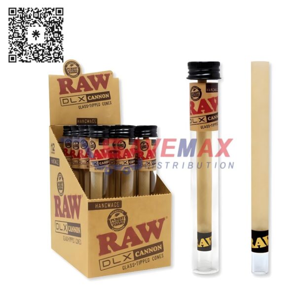 RAW DLX CANNON GLASS TIPPED CONES 12CT