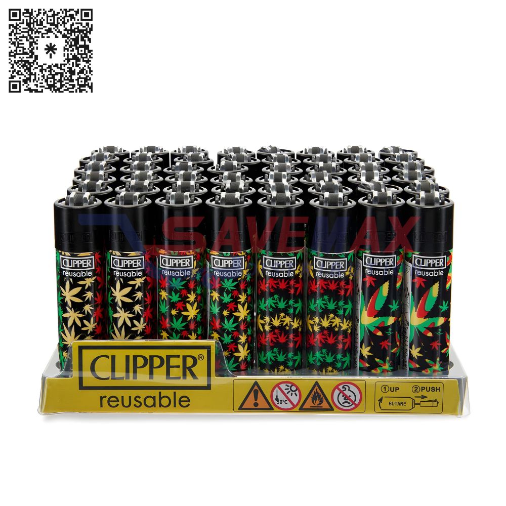 S07690 CLIPPER LIGHTER REUSABLE NATIONAL STARS 48CT - Image 1