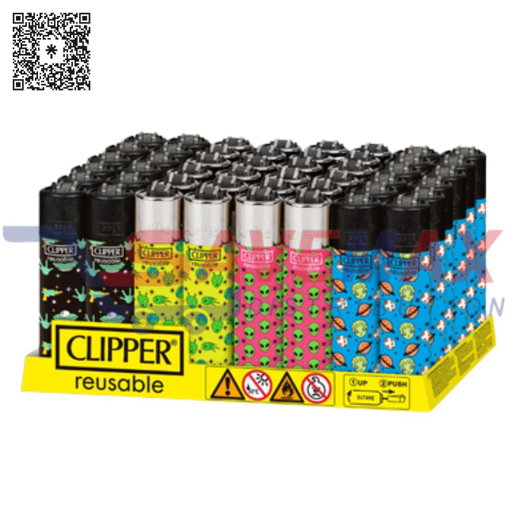 S07696 CLIPPER LIGHTERS REUSABLE TWISTED HEMP SWIERL 48CT - Image 1