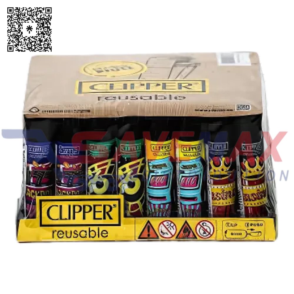 S07699 CLIPPER LIGHTERS REUSABLE CASINO NIGHTS 48CT - Image 1