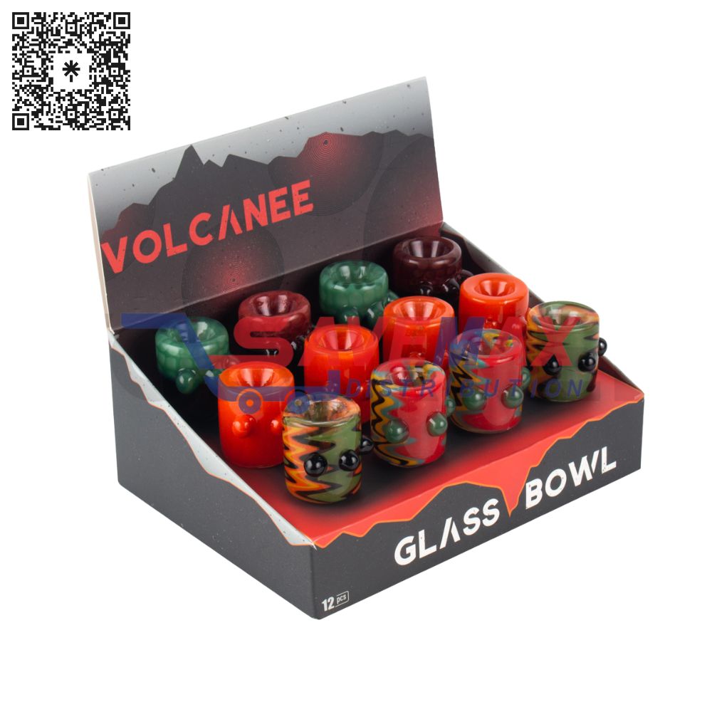 S07760 VOLCANEE GLASS BOWL DESIGN 2 14MM 12CT - Image 1