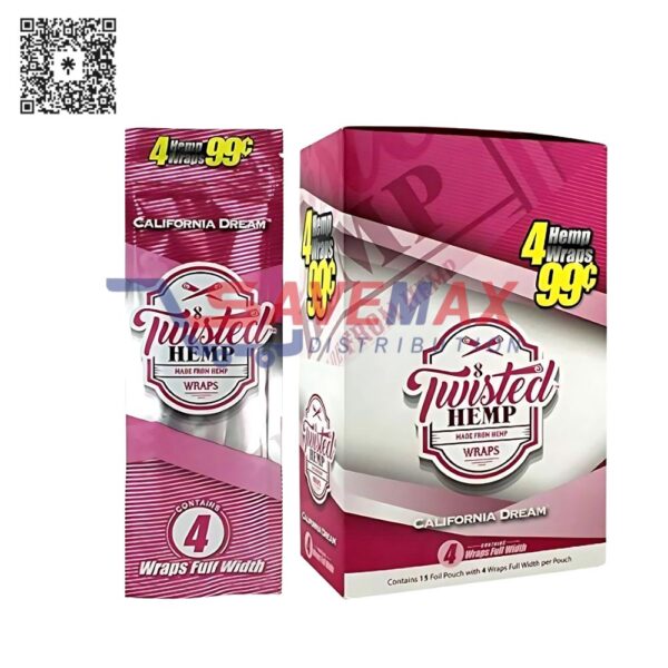 TWISTED HEMP WRAPS CALIFORNIA DREAM 15/4PK