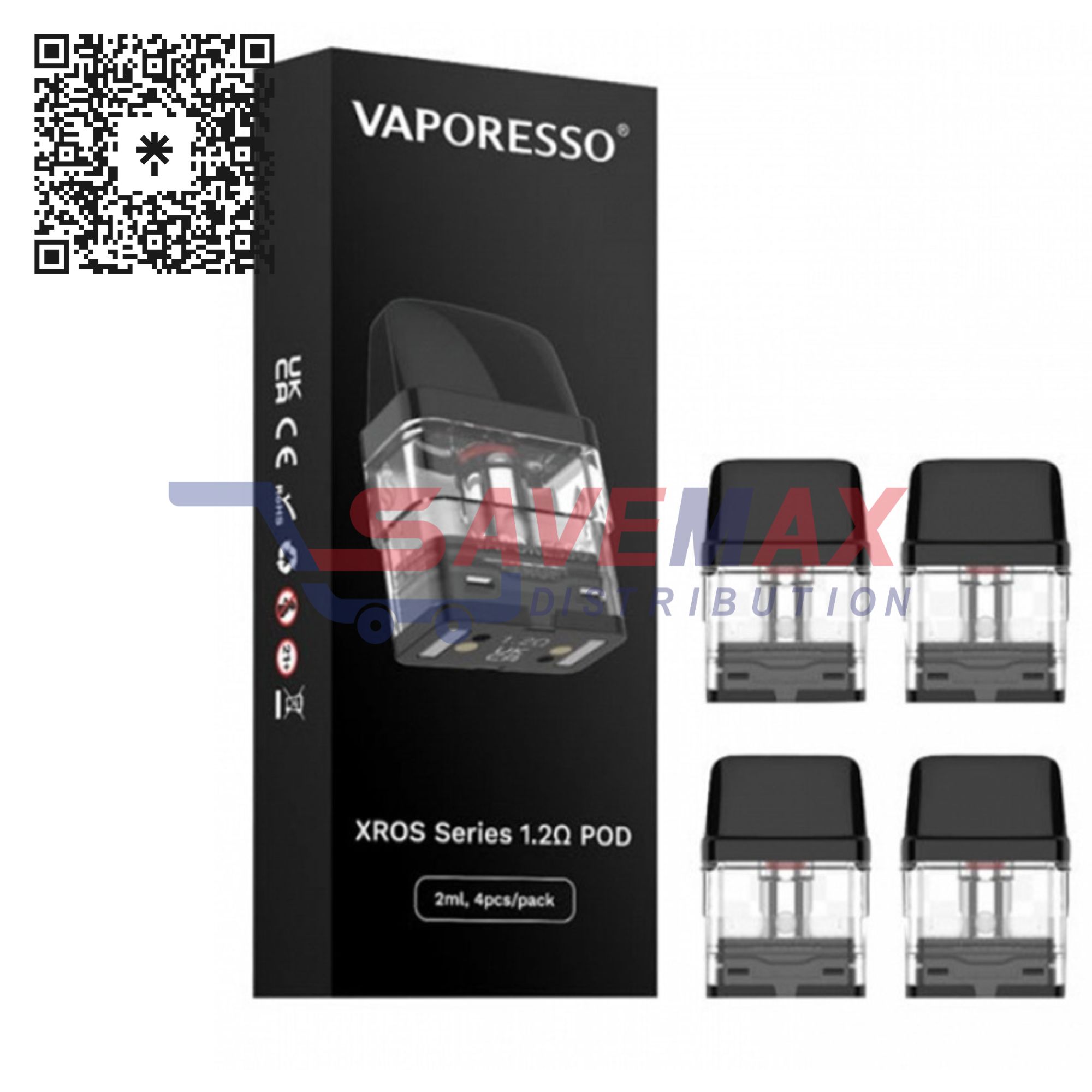 S07954 VAPORESSO XROS SERIES 1.2 POD 4CT - Image 1