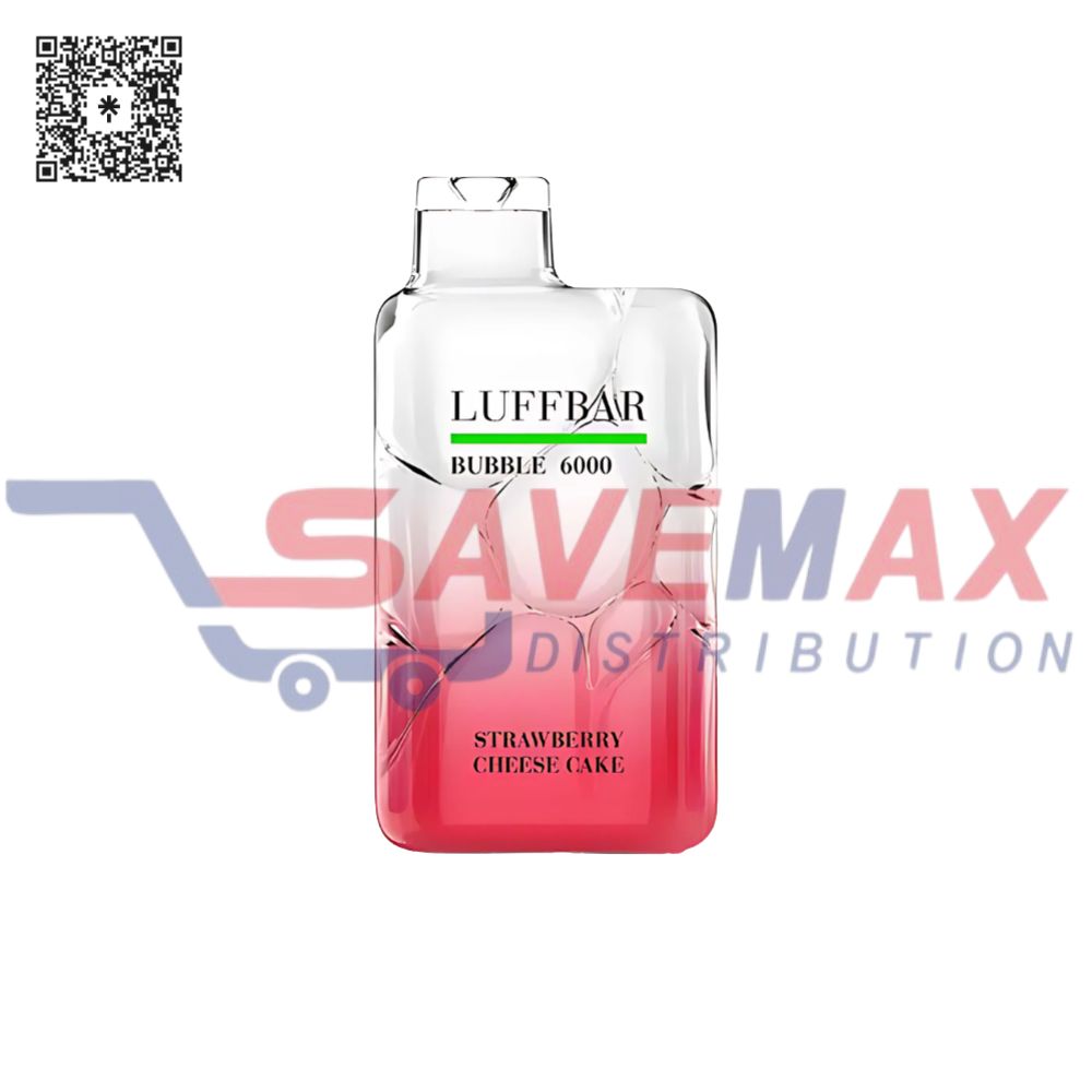 S08001 LUFFBAR STRAWBERRY CHEESE CAKE 6000 PUFFS 10CT - Image 1