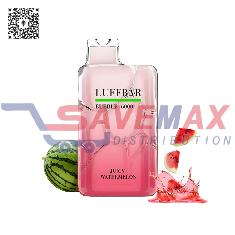S08003 LUFFBAR WATERMELON BUBBLEGUM 6000 PUFFS 10CT - Image 1