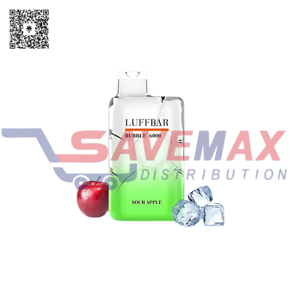 S08014 LUFFBAR SOUR APPLE 6000 PUFFS 10CT - Image 1