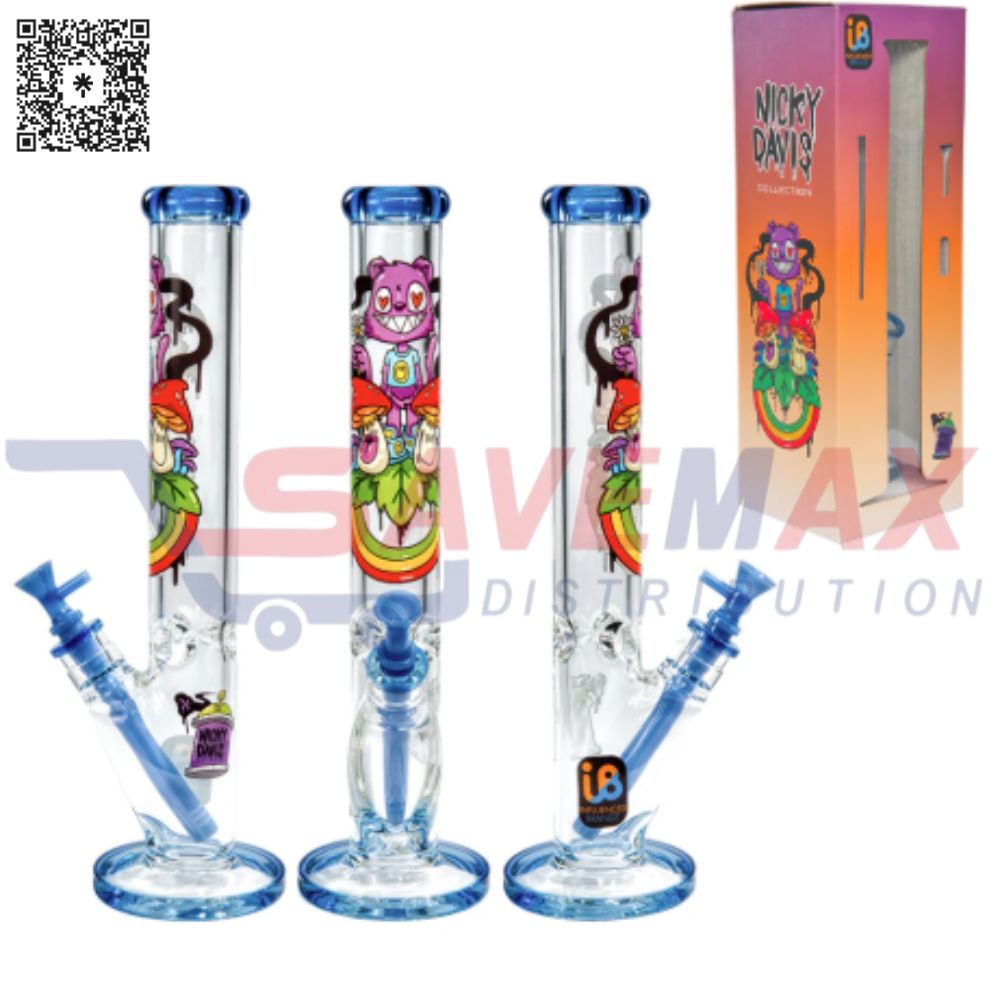 S08050 NICKY DAVIS STRAIGHT TUBE BONG - Image 1