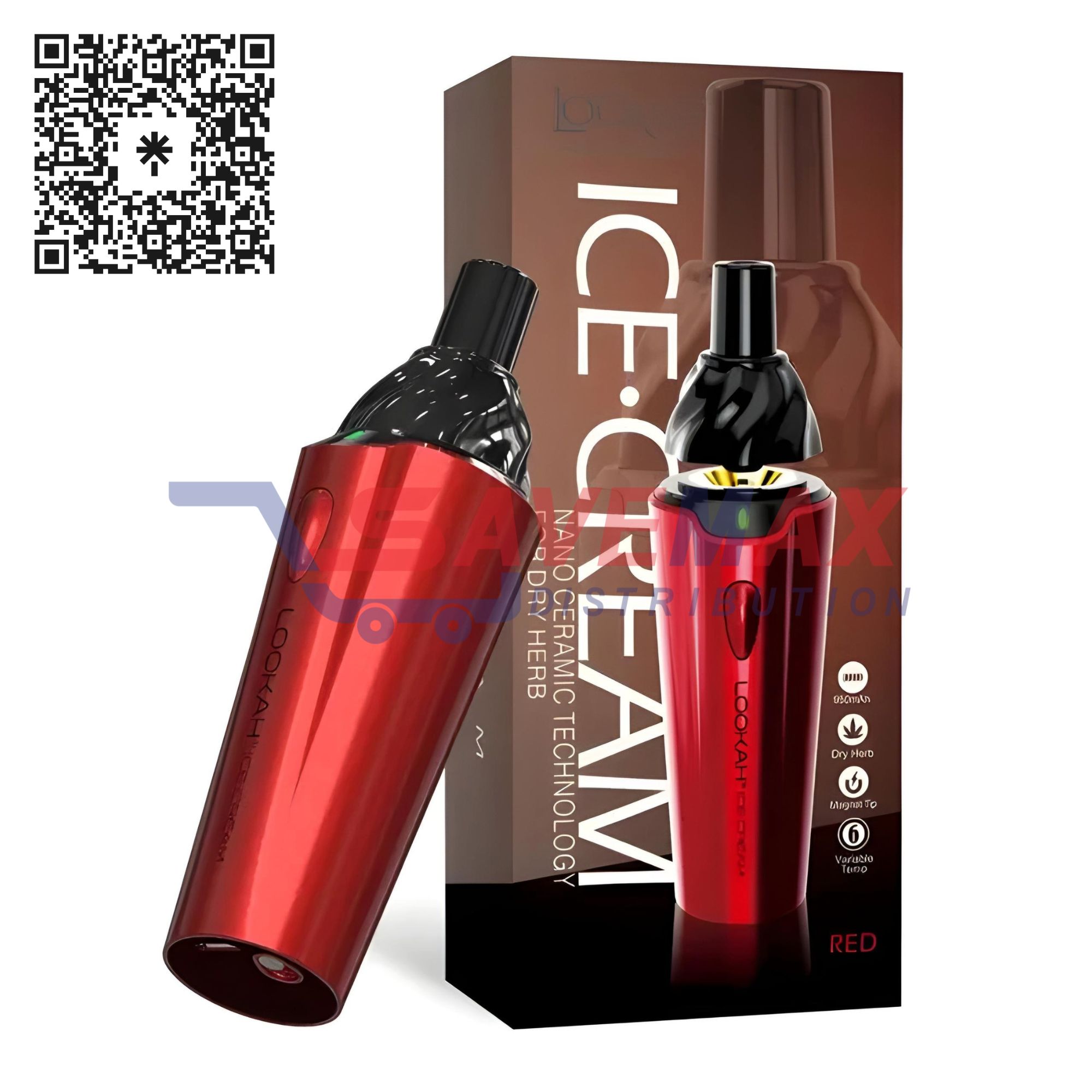 S08261 LOOKAH ICE CREAM VAPORIZER RED - Image 1
