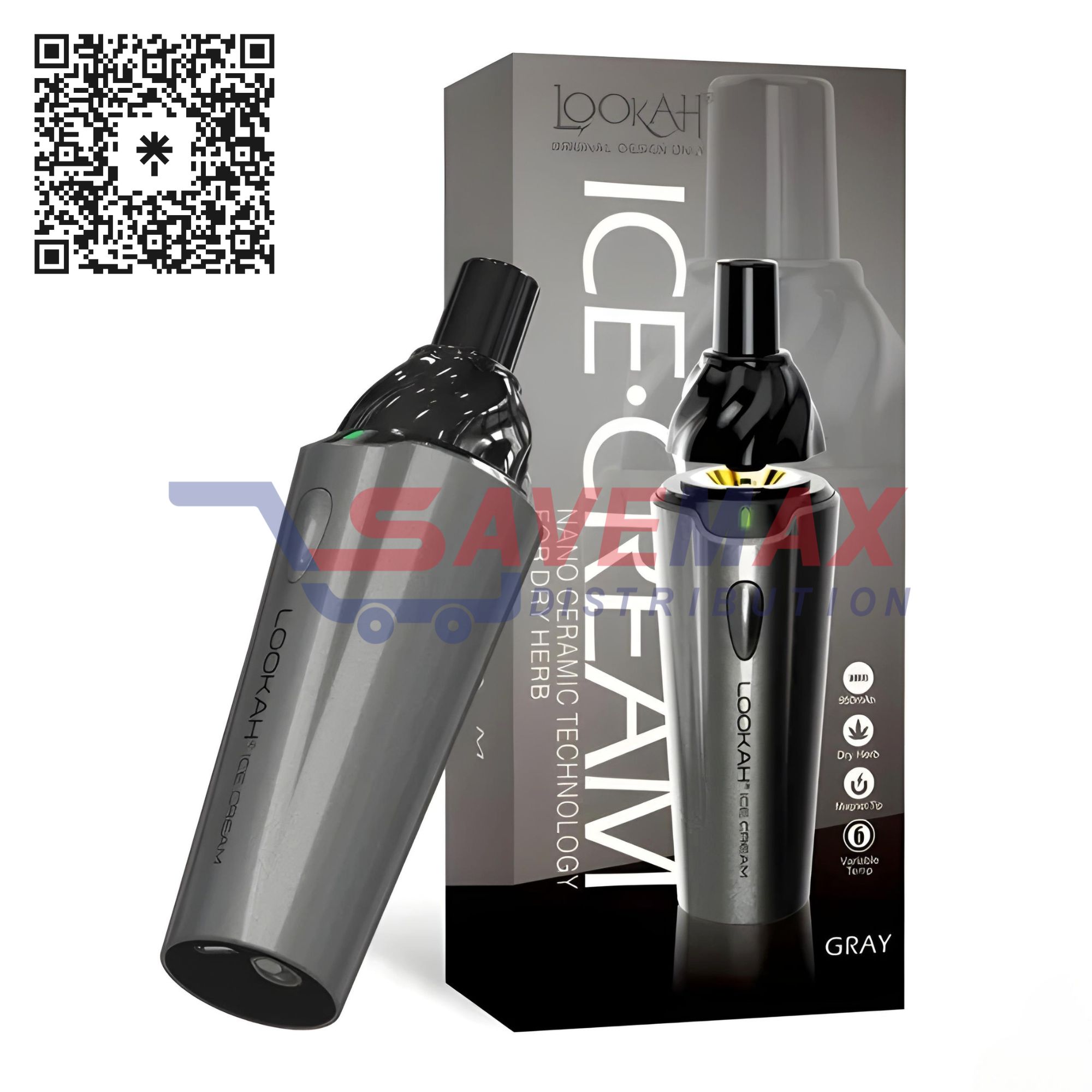 S08262 LOOKAH ICE CREAM VAPORIZER GRAY - Image 1