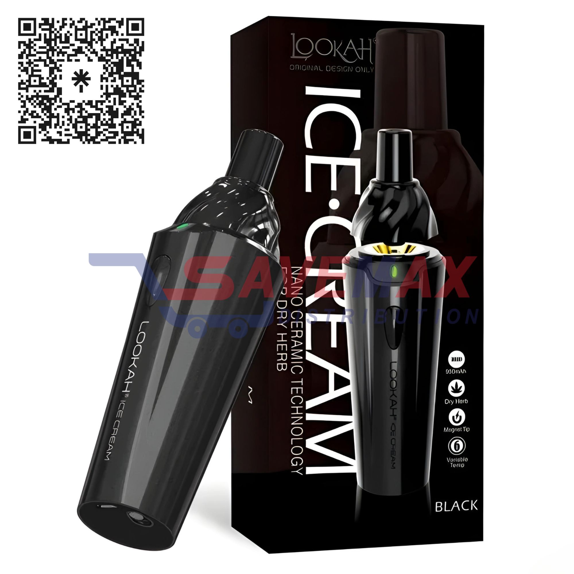 S08263 LOOKAH ICE CREAM VAPORIZER BLACK - Image 1