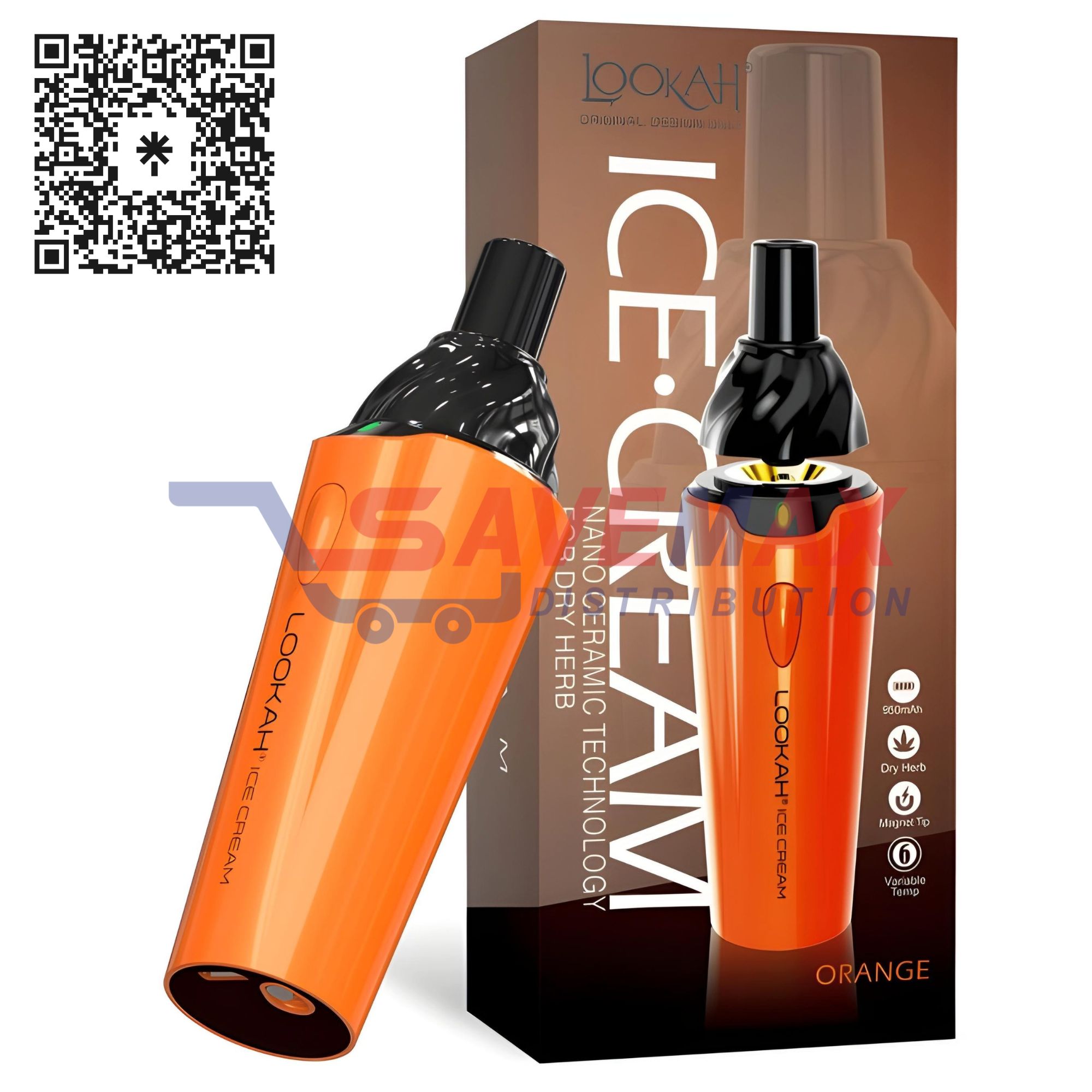 S08265 LOOKAH ICE CREAM VAPORIZER ORANGE - Image 1