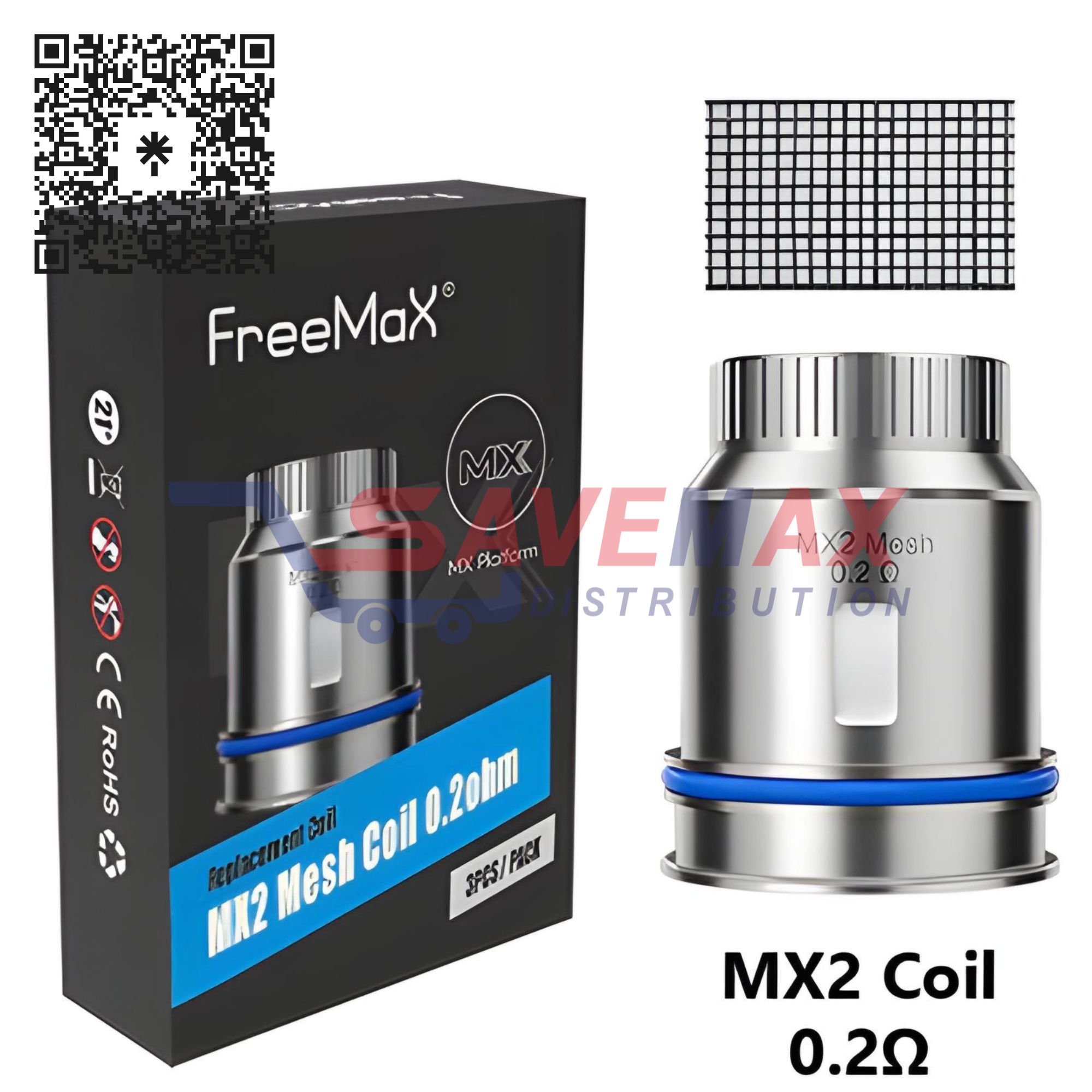 S08577 FREEMAX MX2 MESH COILS 0.2 3CT - Image 1