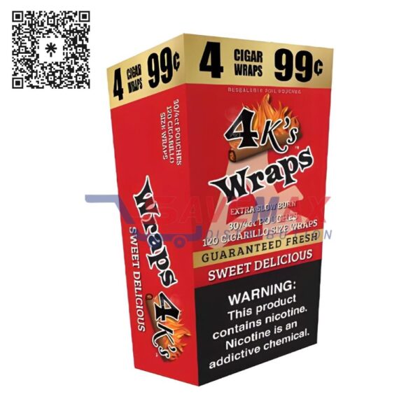 4K'S FLAT WRAPS SWEET DELICIOUS 30/4CT PP1.29