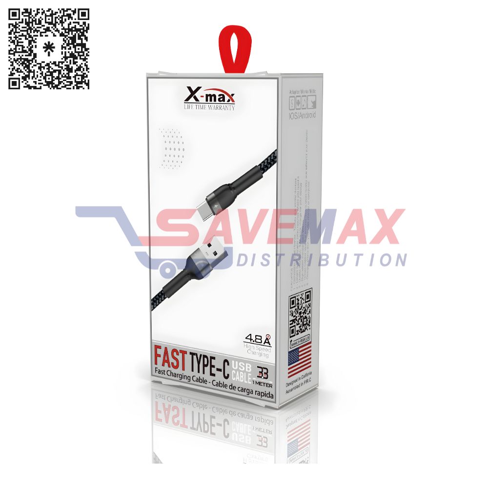 S08755 X-MAX CHARGER TCTC USB CABLE X-UC1635 20CT - Image 1