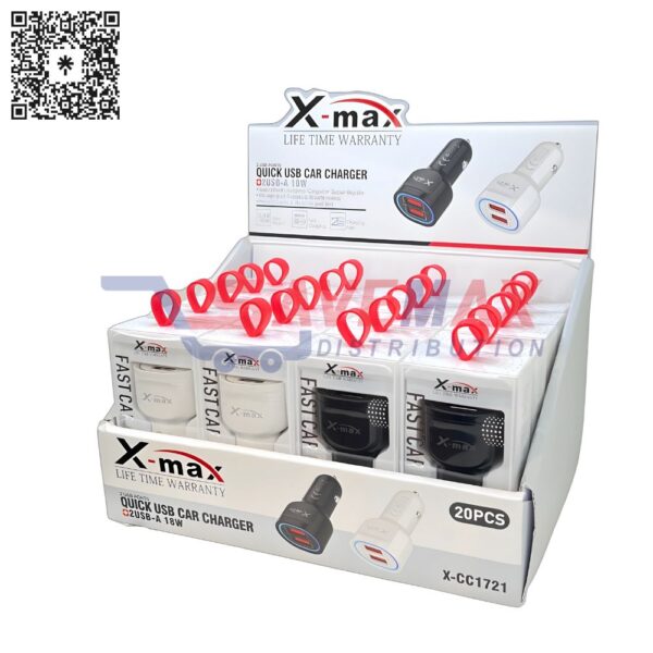 X-MAX QUICK USB CAR CHARGER X-CC1721 20CT