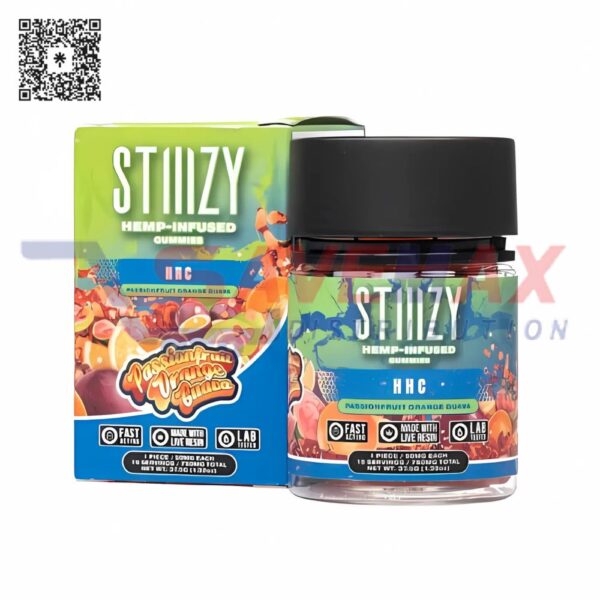 STIIIZY HHC PASSIONFRUIT ORANGE GUAVA HEMP GUMMIES 10CT