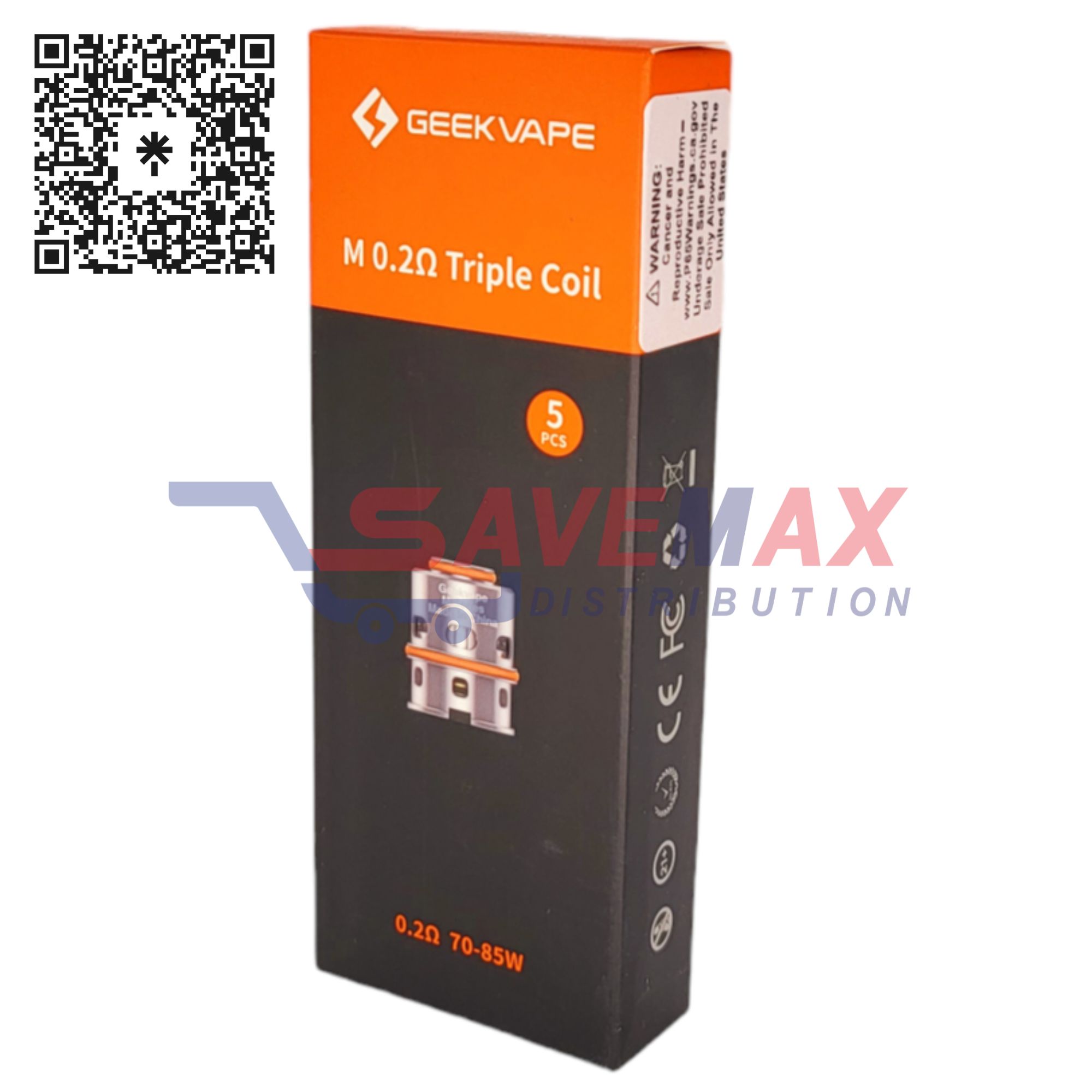 S09087 GEEKVAPE M 0.2 TRIPLE COILS 70-85W 5CT - Image 1