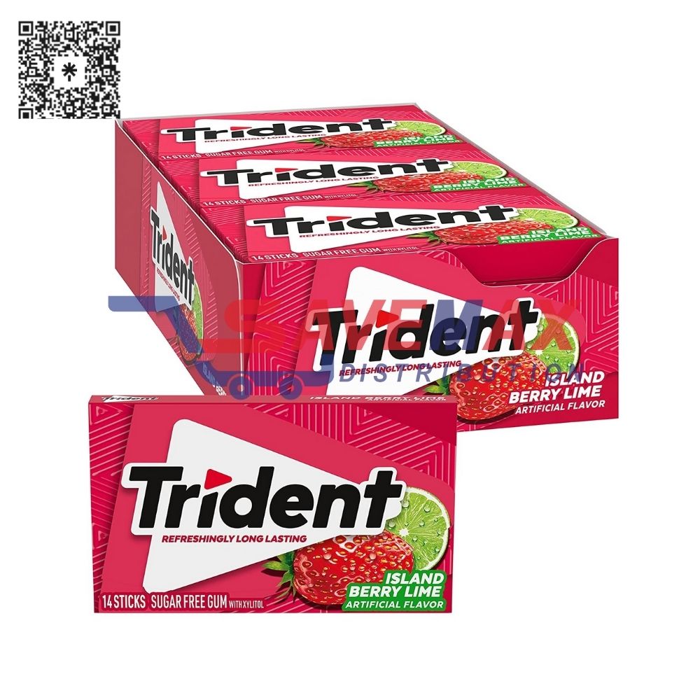 S09466 TRIDENT ISLAND BERRY LIME 12CT/14ST - Image 1