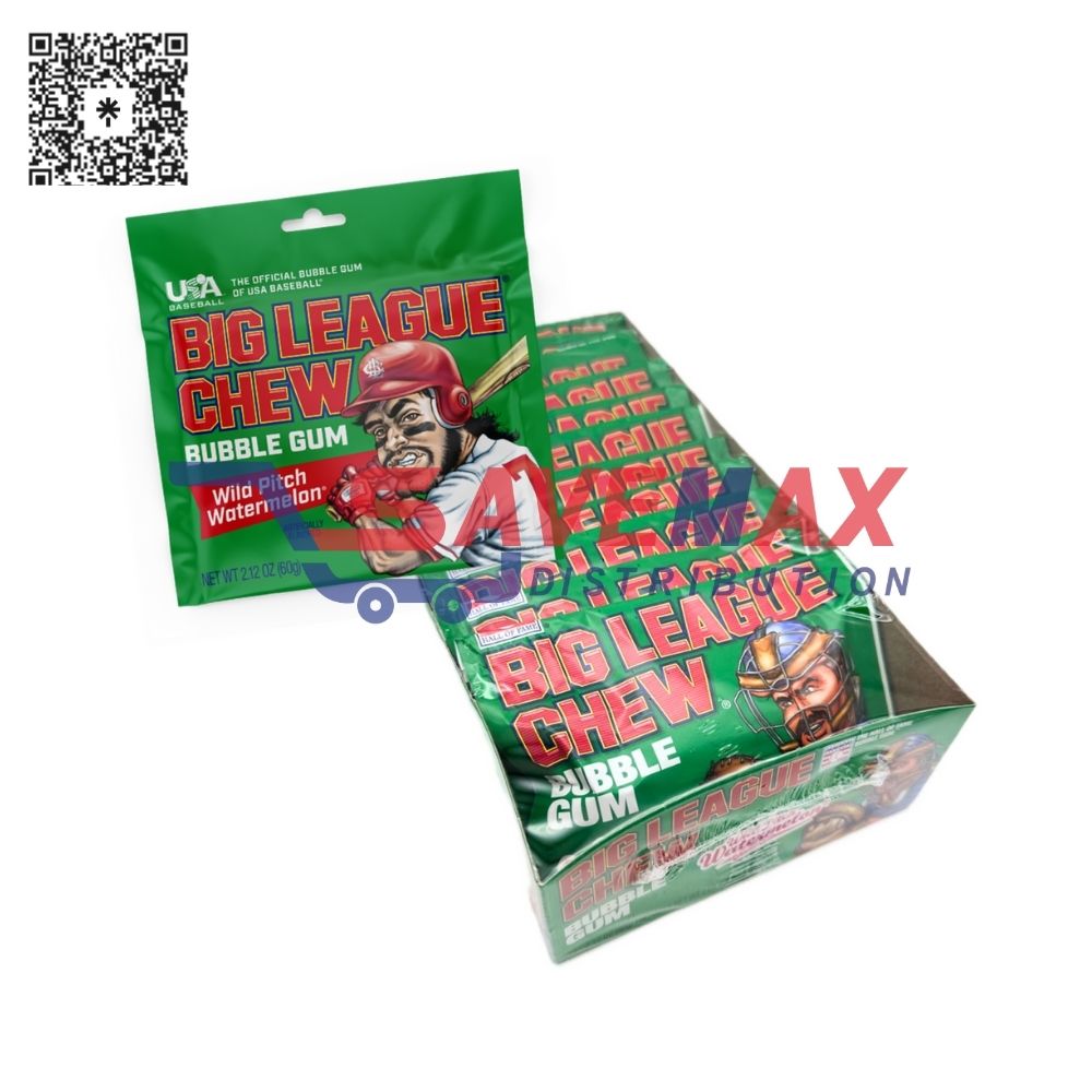 S09723 BIG LEAGUE CHEW WATERMELON 12CT/2.12OZ - Image 1