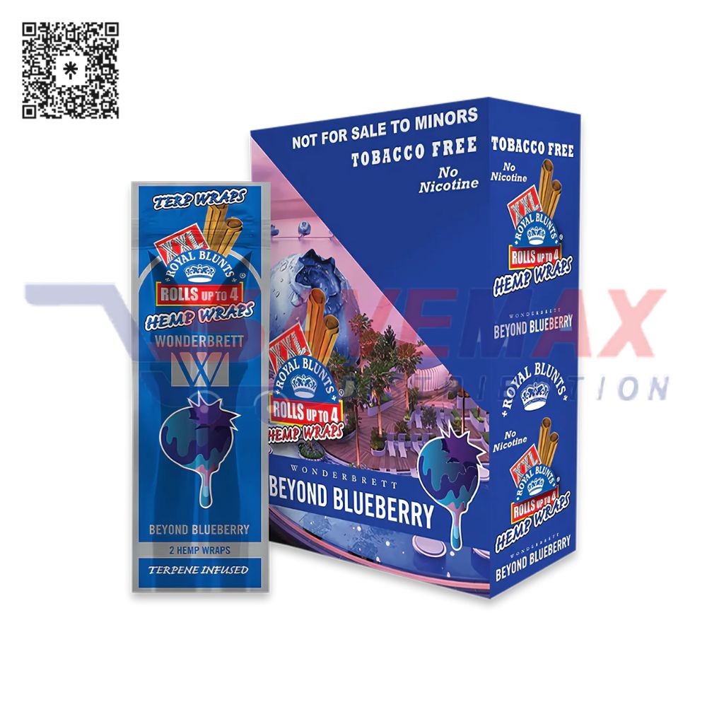 S09882 XXL WONDERBRETT BEYOND BLUEBERRY HEMP WRAPS 25CT - Image 1
