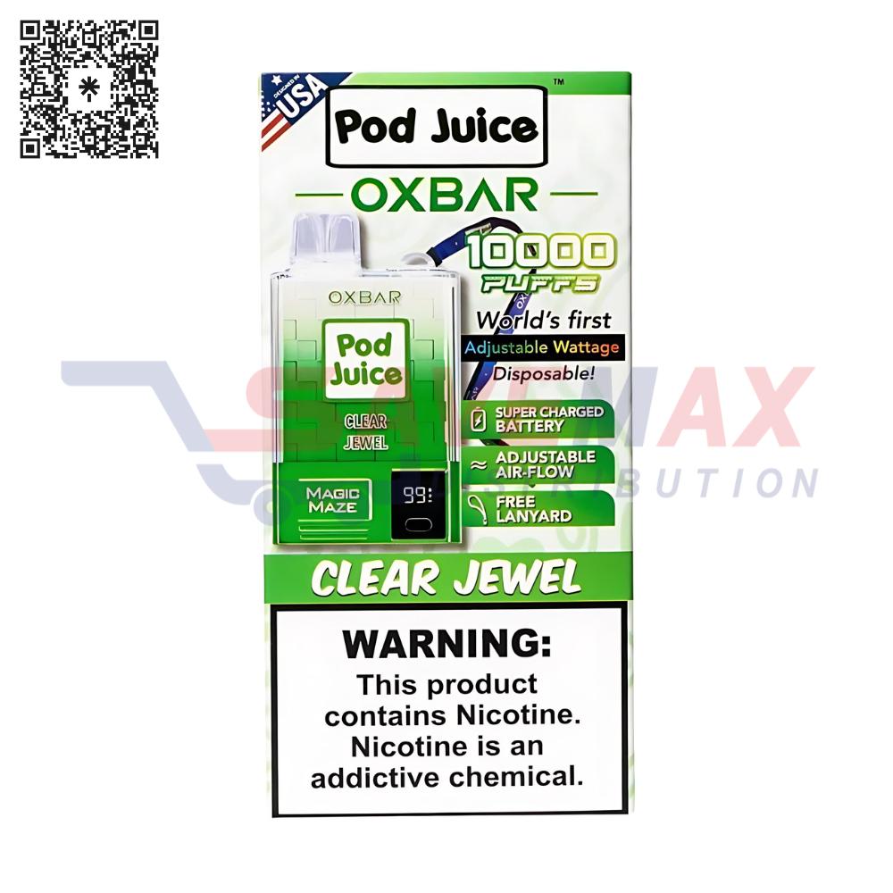 S09893 OXBAR POD JUICE CLEAR JEWEL 30K/5CT - Image 1