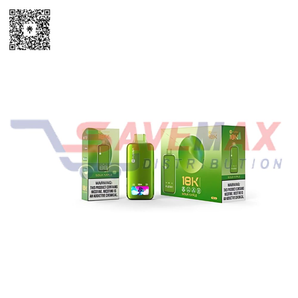 S09912 PLENA SOUR APPLE 18K PUFFS 5% 5CT - Image 1