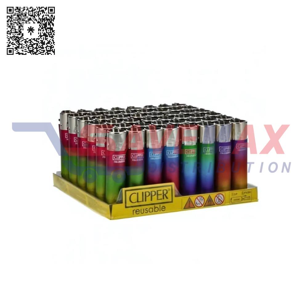 S09981 CLIPPER LIGHTERS REUSABLE TRIPLE GRANDIENT 48CT - Image 1