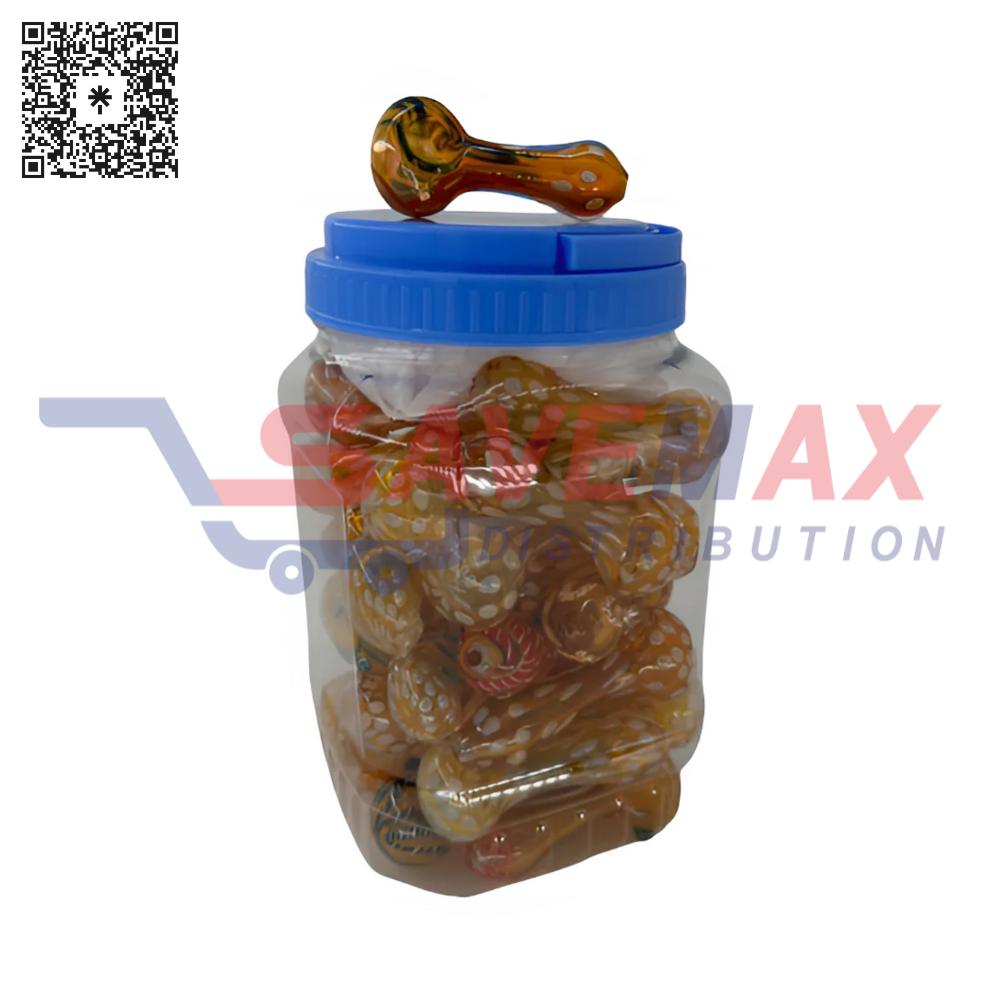 S10257 3.5" MIX FANCY HAND PIPE 40CT - Image 1