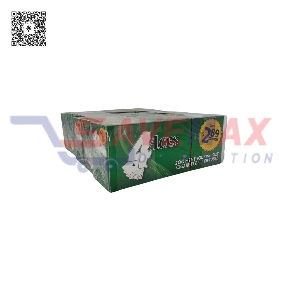 S10356 4 ACES TUBES MENTHOL KG 200CT PP2.89 - Image 1