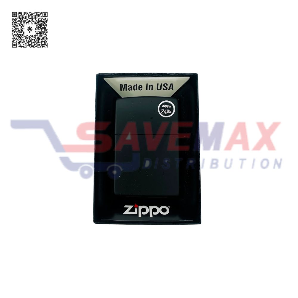 S10395 ZIPPO LIGHTER REGULAR BLACK MATTE 218 - Image 1