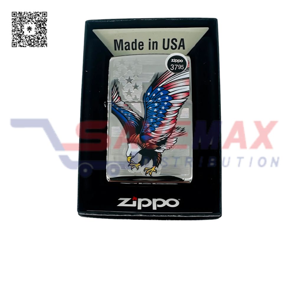 S10396 ZIPPO LIGHTER EAGLE FLAG 28449 - Image 1