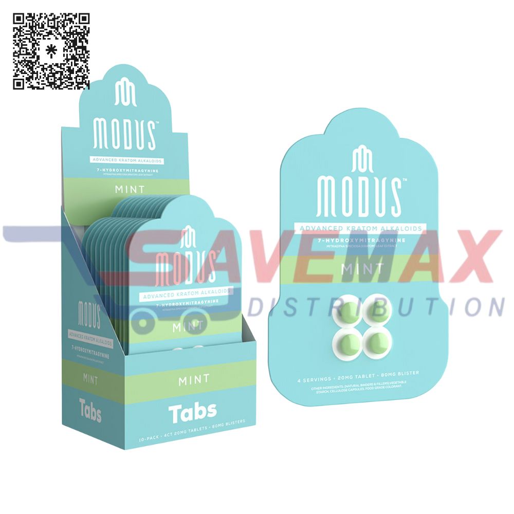 S10517 MODUS ADVANCED KRATOM TABS MINT 10/4CT - Image 1