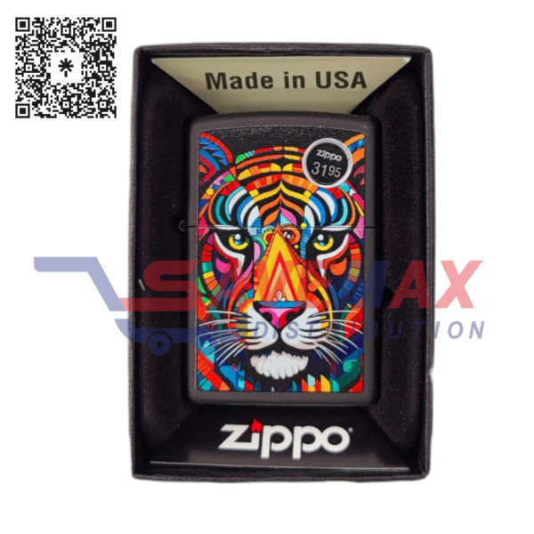 ZIPPO LIGHTER COLORFUL TIGER DESIGN 46235