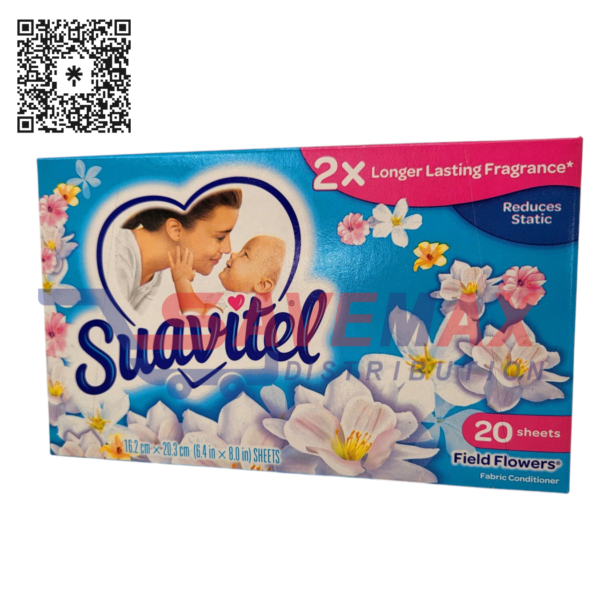 SUAVITEL DRYER SHEETS FIELD FLOWERS 15/20CT