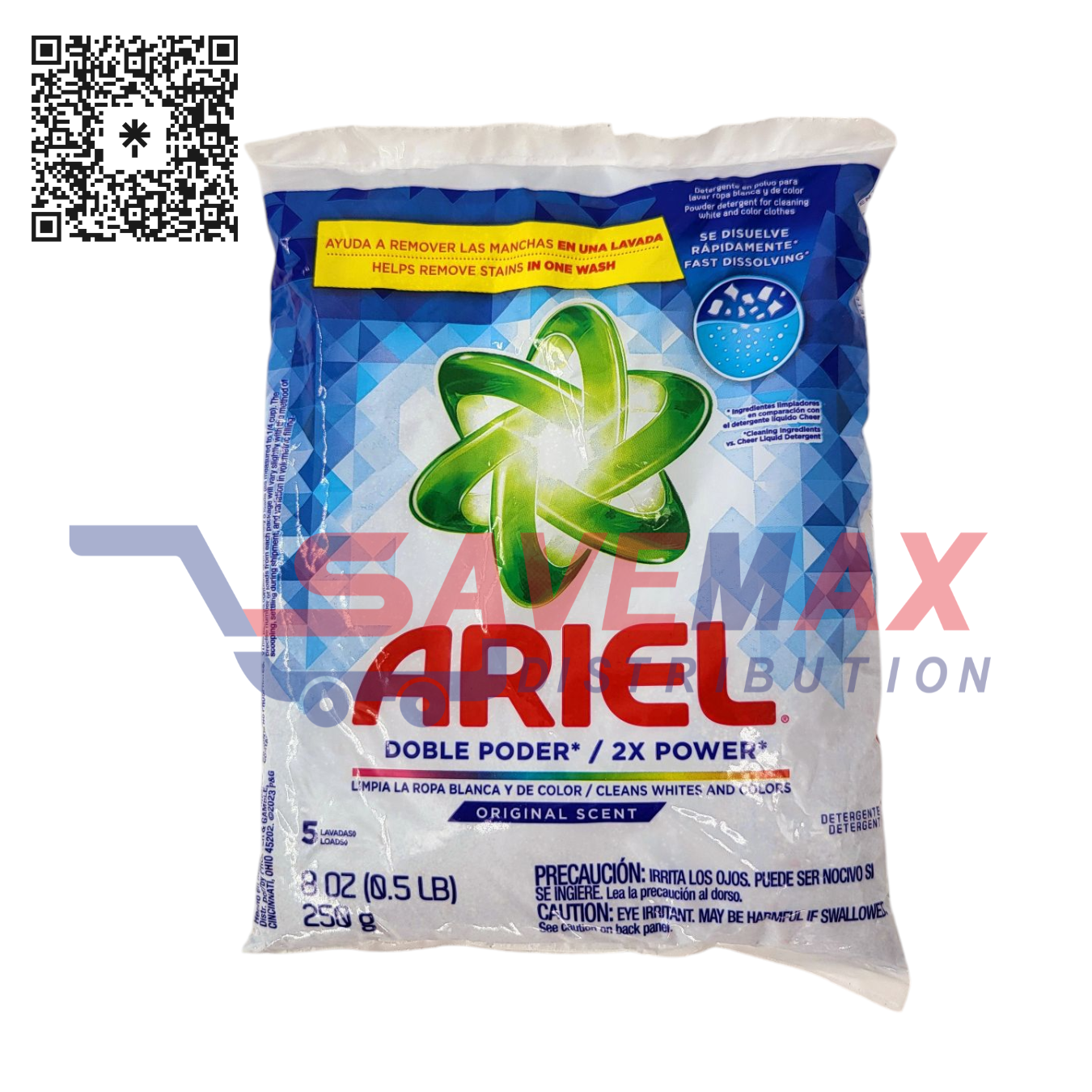 S10663 ARIEL POWDER DETERGENT ORIGINAL SCENT 48/250G - Image 1